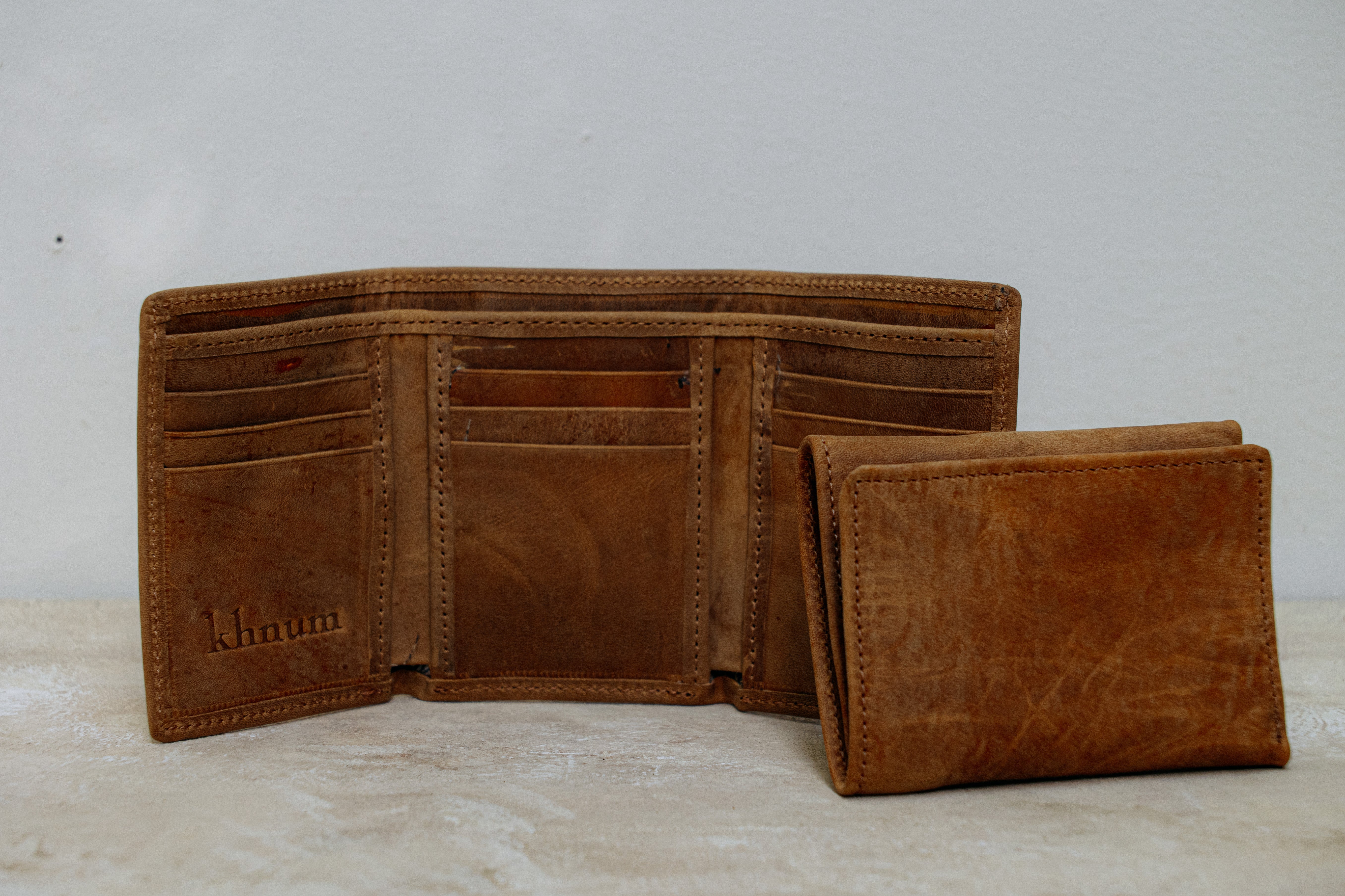 Camel Brown Leather Wallet