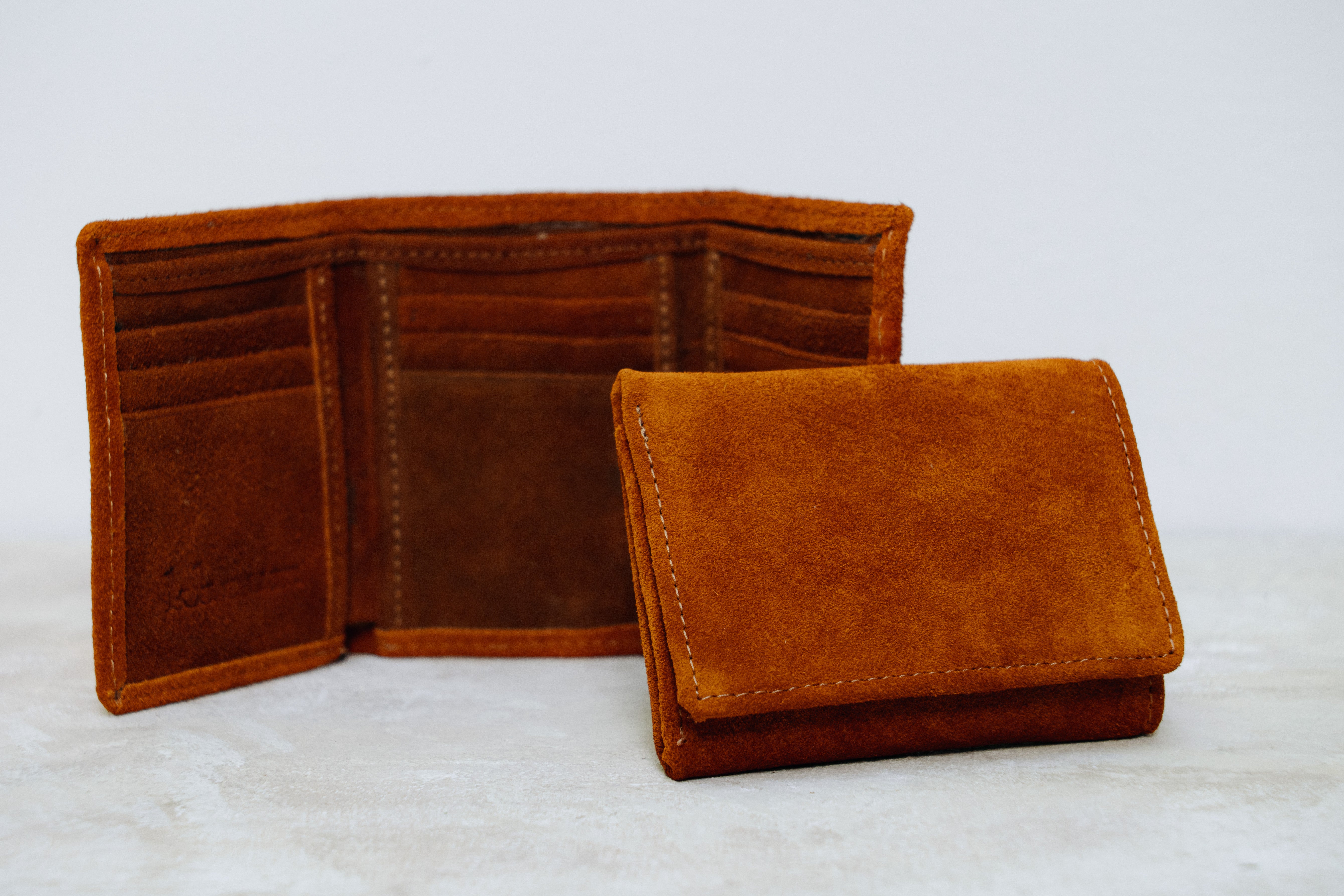 Luscious Brown Suede Leather Wallet