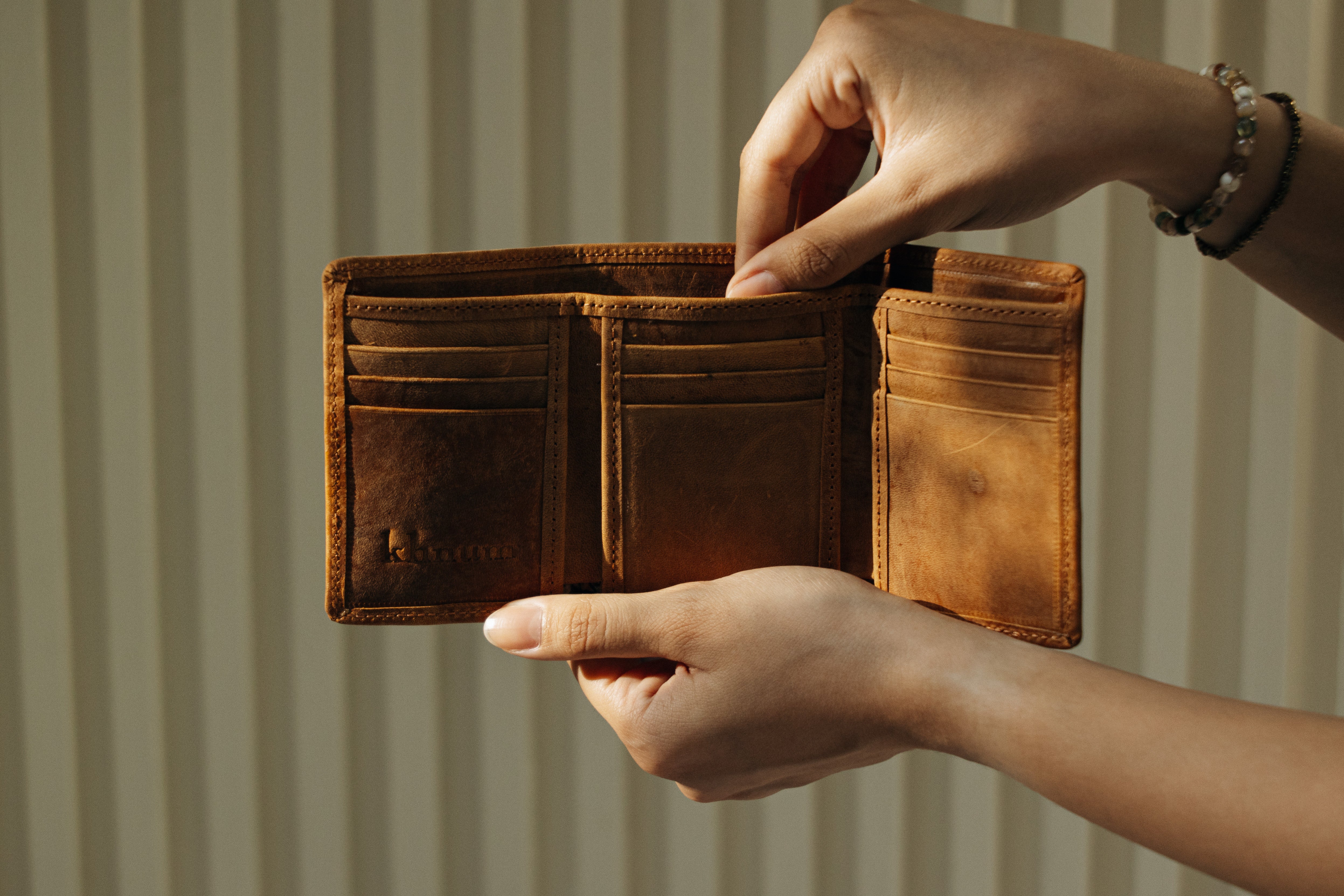 Camel Brown Leather Wallet